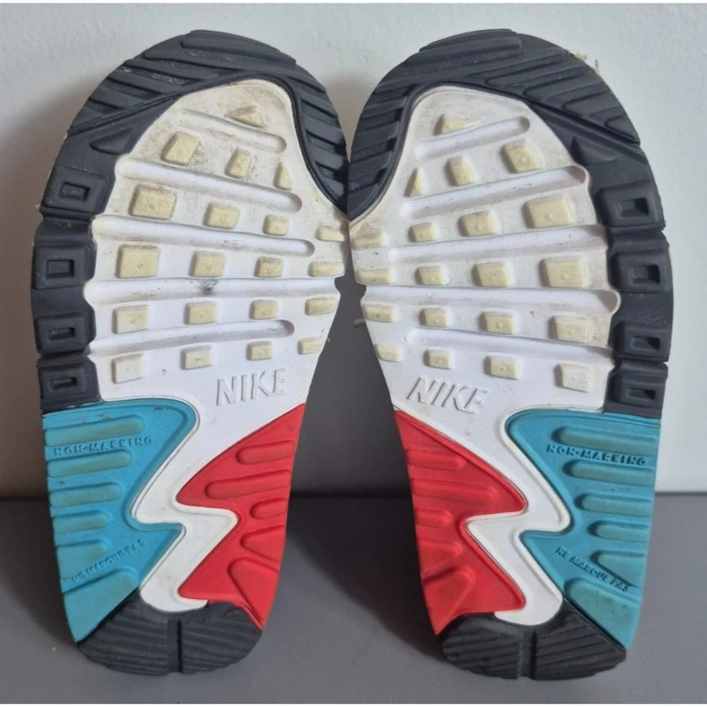 Nike Air Max 90 Toddler Shoes 9C Red White Blue Shoes CD6868-108